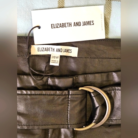 NWT Elizabeth & James Faux Leather Shorts - Picture 3 of 11